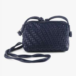 Woven Crossbody Bag in Navy